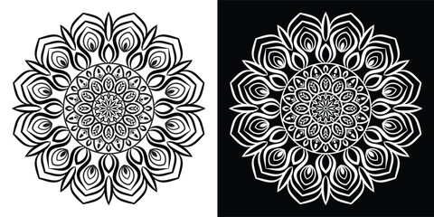 Simple mandala design. A design element for a creative mandala