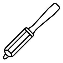 Chisel line art vector isolated on white background