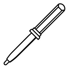 Chisel line art vector isolated on white background