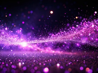 Mesmerizing Purple Particle Loop: Dynamic Fluid Simulation, Glowing Interactions, Abstract Art