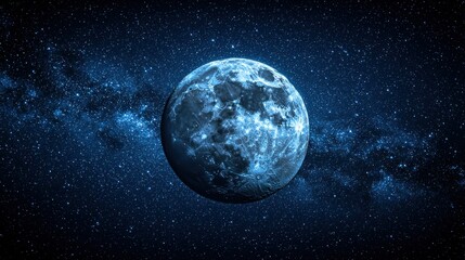 Obraz premium Cosmic Moonlit Night