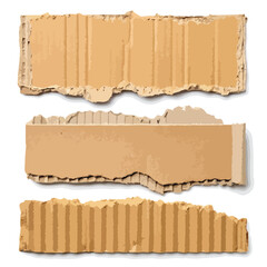 set of cardboard pieces