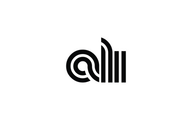 ALI Creative Unique Modern Letter Logo Design. Stylized logo featuring a unique letter design, presenting abstract minimalist aesthetics and modern appeal.