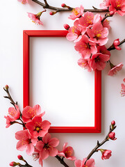 Obraz premium Flower blossoms Blank Photo Frame