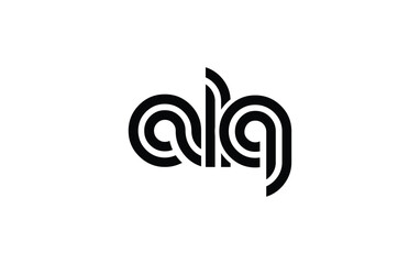 Obraz premium ALQ Creative Unique Modern Letter Logo Design. Stylized logo featuring a unique letter design, presenting abstract minimalist aesthetics and modern appeal.