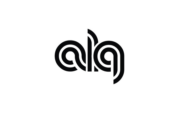ALQ Creative Unique Modern Letter Logo Design. Stylized logo featuring a unique letter design, presenting abstract minimalist aesthetics and modern appeal.