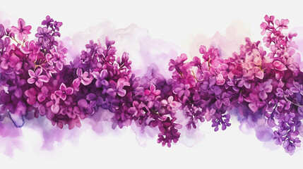 Elegant wedding invitation card background . Minimal hand painted watercolor Lilac flowers texture template background. Design for wedding, vip cover, poster, rsvp moderncard.Valentine's Day

