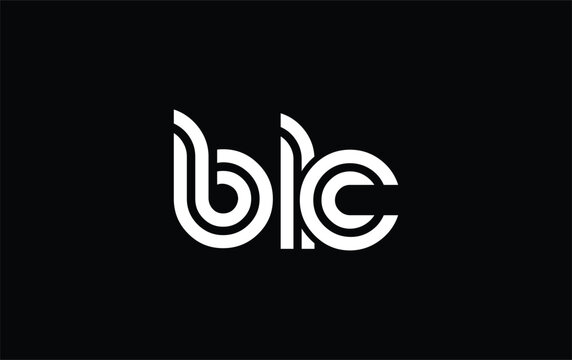 BLC Creative Unique Modern Letter Logo Design. Stylized logo featuring a unique letter design, presenting abstract minimalist aesthetics and modern appeal.