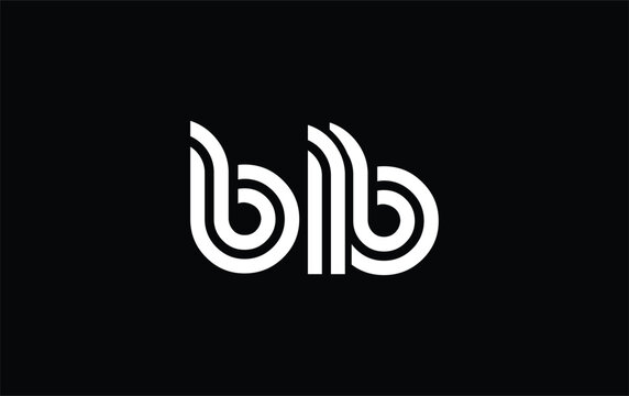 BLB Creative Unique Modern Letter Logo Design. Stylized logo featuring a unique letter design, presenting abstract minimalist aesthetics and modern appeal.