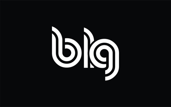 BLG Creative Unique Modern Letter Logo Design. Stylized logo featuring a unique letter design, presenting abstract minimalist aesthetics and modern appeal.
