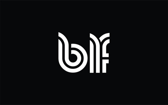 BLF Creative Unique Modern Letter Logo Design. Stylized logo featuring a unique letter design, presenting abstract minimalist aesthetics and modern appeal.