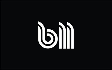 Obraz premium BLL Creative Unique Modern Letter Logo Design. Stylized logo featuring a unique letter design, presenting abstract minimalist aesthetics and modern appeal.