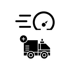 fast ambulance car icon design