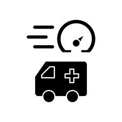 fast ambulance car icon design