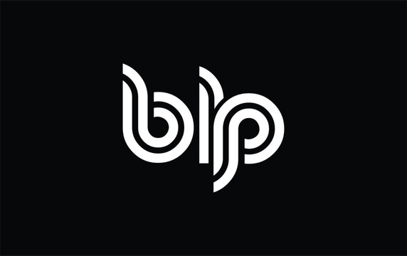 BLP Creative Unique Modern Letter Logo Design. Stylized logo featuring a unique letter design, presenting abstract minimalist aesthetics and modern appeal.