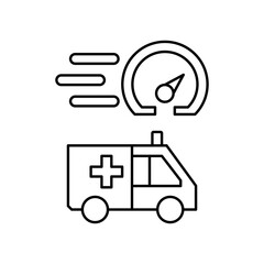 Obraz premium fast ambulance car icon design