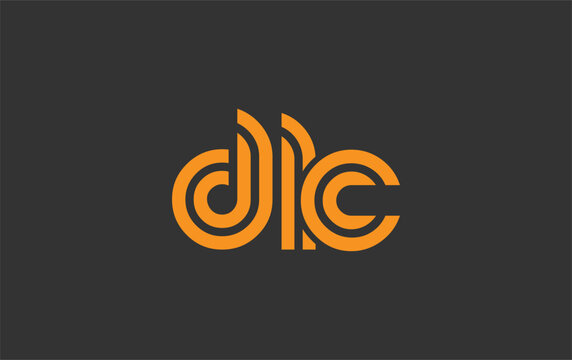 DLC Creative Unique Modern Letter Logo Design. Stylized logo featuring a unique letter design, presenting abstract minimalist aesthetics and modern appeal.