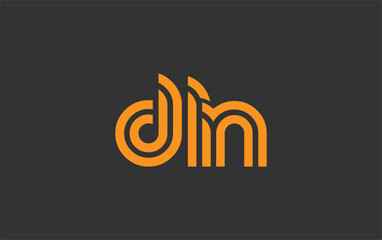 DLN Creative Unique Modern Letter Logo Design. Stylized logo featuring a unique letter design, presenting abstract minimalist aesthetics and modern appeal.