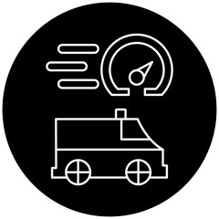 fast ambulance car icon design