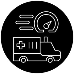fast ambulance car icon design