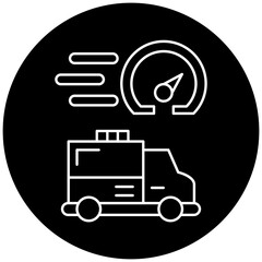 fast ambulance car icon design
