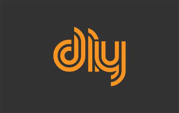 DLY Creative Unique Modern Letter Logo Design. Stylized logo featuring a unique letter design, presenting abstract minimalist aesthetics and modern appeal.