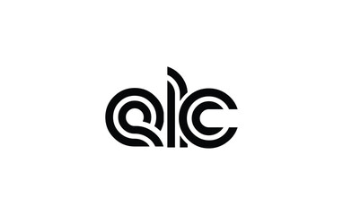 ELC Creative Unique Modern Letter Logo Design. Stylized logo featuring a unique letter design, presenting abstract minimalist aesthetics and modern appeal.