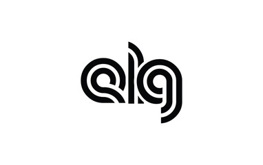 ELG Creative Unique Modern Letter Logo Design. Stylized logo featuring a unique letter design, presenting abstract minimalist aesthetics and modern appeal.