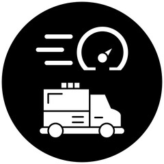 fast ambulance car icon design