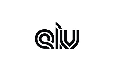 ELV Creative Unique Modern Letter Logo Design. Stylized logo featuring a unique letter design, presenting abstract minimalist aesthetics and modern appeal.