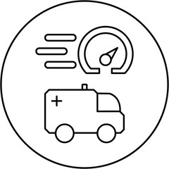 fast ambulance car icon design