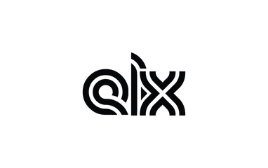 ELX Creative Unique Modern Letter Logo Design. Stylized logo featuring a unique letter design, presenting abstract minimalist aesthetics and modern appeal.