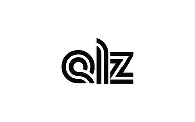 ELZ Creative Unique Modern Letter Logo Design. Stylized logo featuring a unique letter design, presenting abstract minimalist aesthetics and modern appeal.