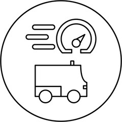 fast ambulance car icon design