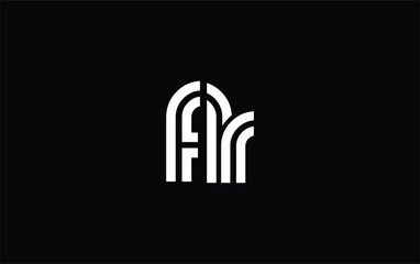 FLR Creative Unique Modern Letter Logo Design. Stylized logo featuring a unique letter design, presenting abstract minimalist aesthetics and modern appeal.