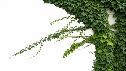 creeper with spring season flowers isolated on white background PNG. AI GENERATED