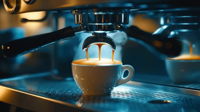 Coffee is pouring out of the coffee maker