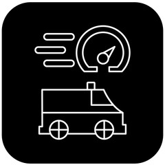 fast ambulance car icon design