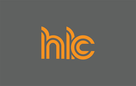 HLC Creative Unique Modern Letter Logo Design. Stylized logo featuring a unique letter design, presenting abstract minimalist aesthetics and modern appeal.