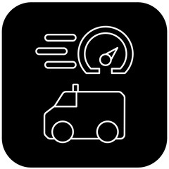 fast ambulance car icon design