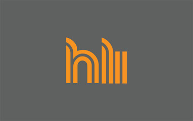 HLI Creative Unique Modern Letter Logo Design. Stylized logo featuring a unique letter design, presenting abstract minimalist aesthetics and modern appeal.