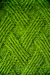 The soft and cozy texture of the knitted product. Hand or machine knitting, needlework, sweaters, knitwear.