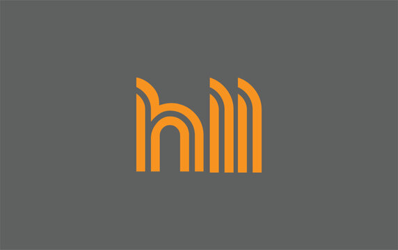 HLL Creative Unique Modern Letter Logo Design. Stylized logo featuring a unique letter design, presenting abstract minimalist aesthetics and modern appeal.