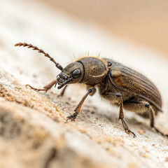 black beetle on a black background