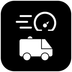 fast ambulance car icon design