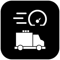 fast ambulance car icon design