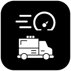 fast ambulance car icon design
