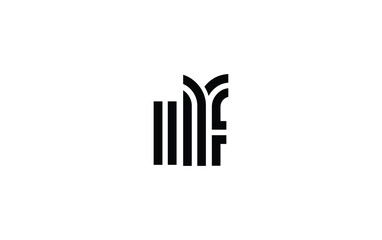 ILF Creative Unique Modern Letter Logo Design. Stylized logo featuring a unique letter design, presenting abstract minimalist aesthetics and modern appeal.