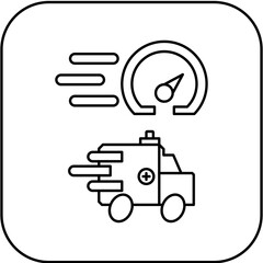 fast ambulance car icon design