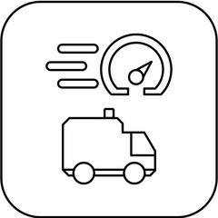 fast ambulance car icon design